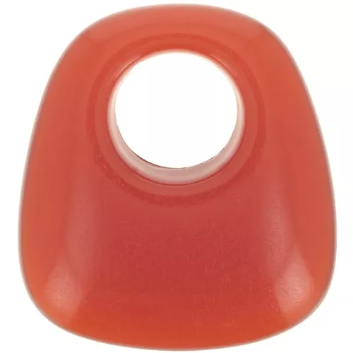 Pendente trapezio in resina trasparente 23x21 mm - Rosso x1