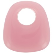 Pendente trapezio in resina trasparente 23x21 mm - Rosa antico x1