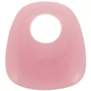 Pendente trapezio in resina trasparente 23x21 mm - Rosa antico x1