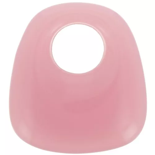 Pendente trapezio in resina trasparente 23x21 mm - Rosa antico x1