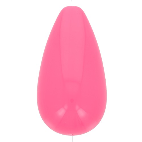 Perla di resina opaca 26x14 mm - Rosa fluo x1