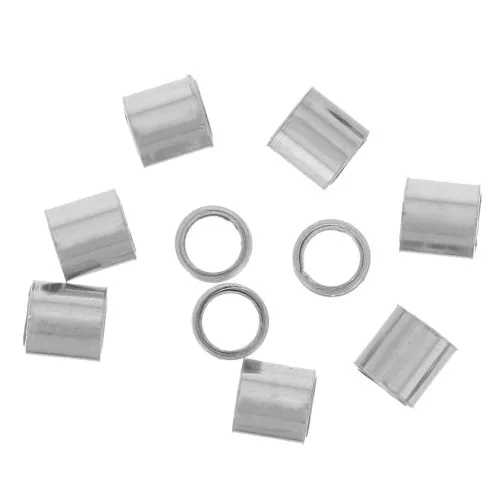 Perle tubolari schiacciabili 1,5x1,5 mm - acciaio inox 316 x25