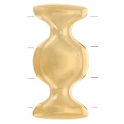 Cymbal - Connettore per perline Dialiskari III Ginko Duo 18x9 mm - Dorato oro fino|raw }}