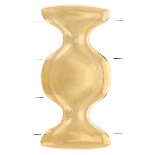 Cymbal - Connettore per perline Dialiskari III Ginko Duo 18x9 mm - Dorato oro fino