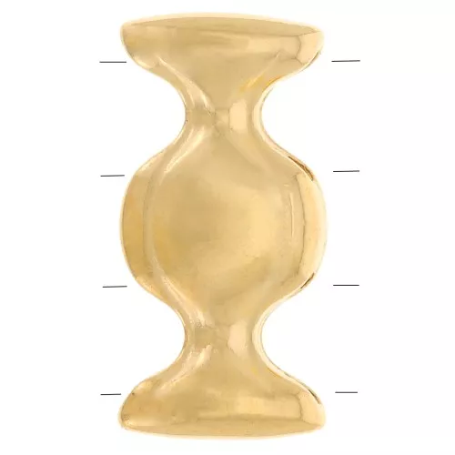 Cymbal - Connettore per perline Dialiskari III Ginko Duo 18x9 mm - Dorato oro fino