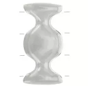 - Connettore per perline Ginko Duo 18x9 mm Dialiskari III - Placcato argento antico