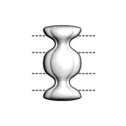 - Connettore per perline Ginko Duo 18x9 mm Dialiskari III - Placcato argento antico