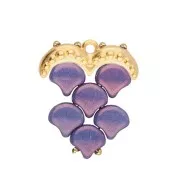 Cymbal - Ginko Duo 20x8 mm Avolathonisi III - dorato oro fino