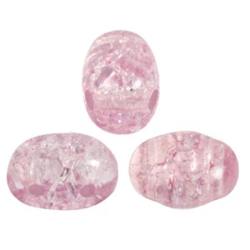 Perle in vetro Samos® di Puca® 7x5 mm New Cracked Light Amethyst x10g