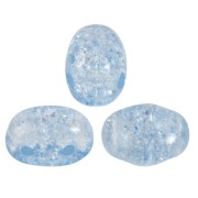 Perle in vetro Samos® di Puca® 7x5 mm New Cracked Light Sapphire x10g|raw }}