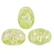 Perle in vetro Samos® di Puca® 7x5 mm New Cracked Lime x10g