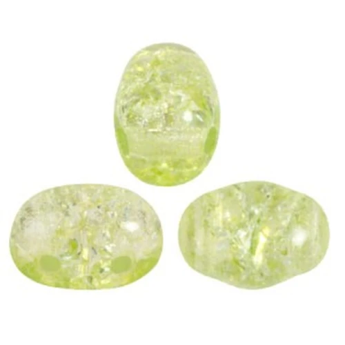Perle in vetro Samos® di Puca® 7x5 mm New Cracked Lime x10g