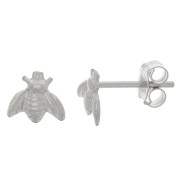 Orecchini perno ape 5x6 mm - Argento 925 x2