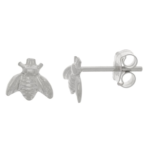 Orecchini perno ape 5x6 mm - Argento 925 x2