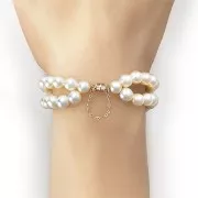 Chiusura magnetica 10x4 mm con catena di sicurezza Forzatina di 4 cm - Argento 925