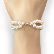 Chiusura magnetica 10x4 mm con catena di sicurezza Forzatina 7 cm - Argento 925