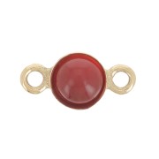 Distanziatore tondo aggraffato per cabochon a fondo piatto da 3 mm -Gold filled x1