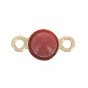 Distanziatore tondo aggraffato per cabochon a fondo piatto da 3 mm -Gold filled x1