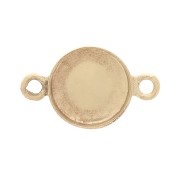 Distanziatore tondo aggraffato per cabochon a base piatta 5 mm - Gold filled x1