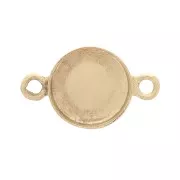 Distanziatore tondo aggraffato per cabochon a base piatta 5 mm - Gold filled x1