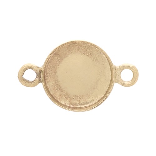 Distanziatore tondo aggraffato per cabochon a base piatta 5 mm - Gold filled x1