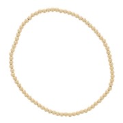 Bracciale elastico con perline rotonde da 2 mm - Gold filled x1|raw }}