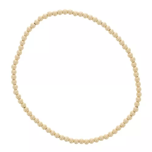 Bracciale elastico con perline rotonde da 2 mm - Gold filled x1