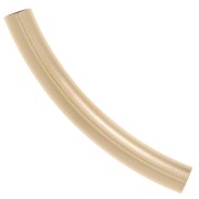 Perla tubo curvo testurizzato con perline 25x3 mm -Gold filled x1