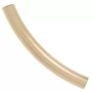 Perla tubo curvo testurizzato con perline 25x3 mm -Gold filled x1