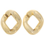 Maglia ovale ritorta in plastica 39,5x33 mm - Oro x1