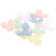 Pendenti a fiore in acrilico trasparente da 36 mm - Multicolore pastello x6|raw }}