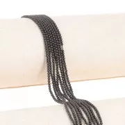 Perle rotonde da 2,5 mm in pietra semipreziosa - Black Spinelle x38cm