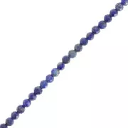 Perle sfaccettate rotonde da 3 mm in pietra semipreziosa - Lapislazzuli x38cm