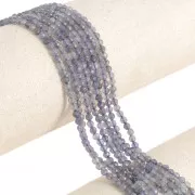 Perline sfaccettate rotonde da 3 mm in pietra semipreziosa - Iolite x39cm