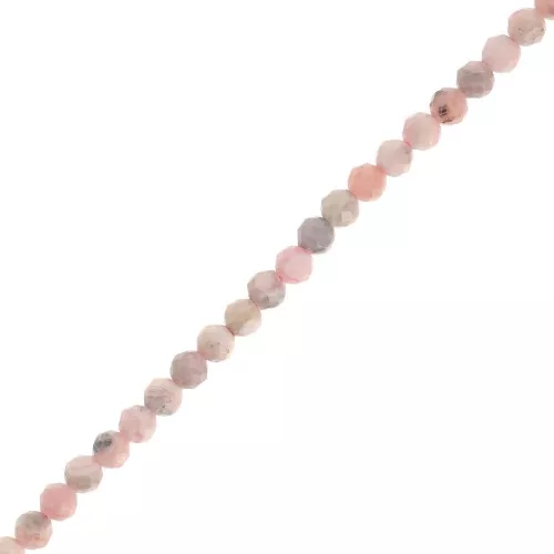 Perline sfaccettate rotonde da 3 mm in pietra semipreziosa - Rodocrosite x39cm