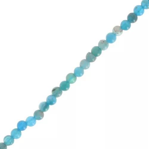 Perline rotonde da 3 mm in pietra semipreziosa - Apatite x38cm