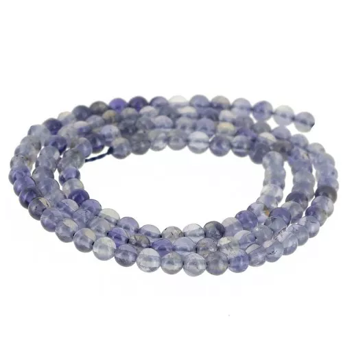 Perline rotonde da 3 mm in pietra semipreziosa - Iolite x39cm