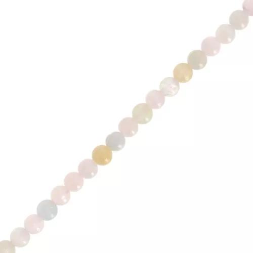 Perline rotonde da 3 mm in pietra semipreziosa - Morganite x39cm