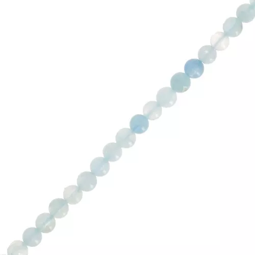 Perline rotonde da 3,5 mm in pietra semipreziosa - Acquamarina x39cm
