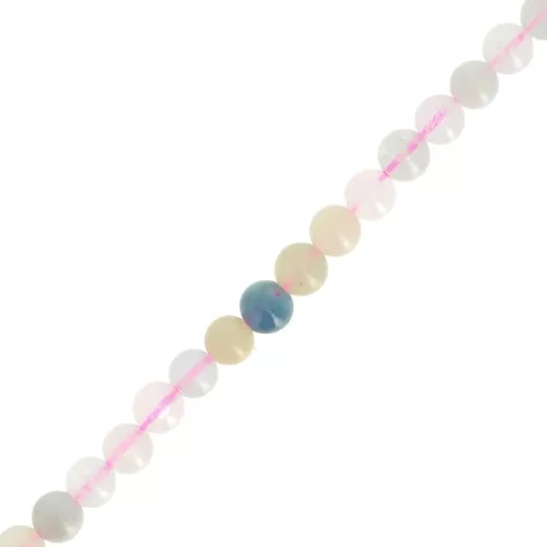 Perline rotonde da 4,5 mm in pietra semipreziosa - Morganite x39cm