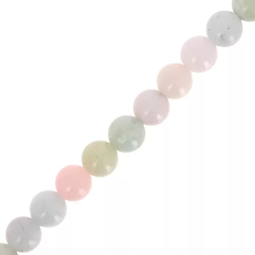 Perline rotonde 6,5 mm pietra semi preziosa- Morganite x38cm