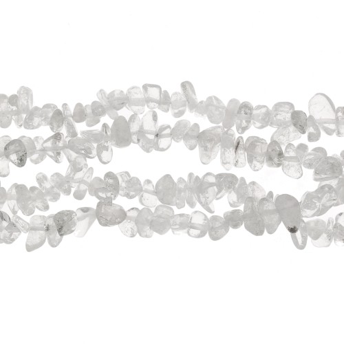 Perle di pietra semipreziosa Chips 8 - 11 mm - Cristallo di rocca x79cm