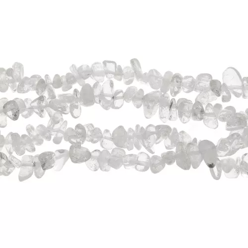 Perle di pietra semipreziosa Chips 8 - 11 mm - Cristallo di rocca x79cm