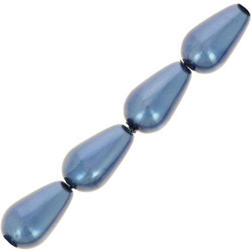 Perle Preciosa Pearshape Pearl 10x6 mm - Blue x10
