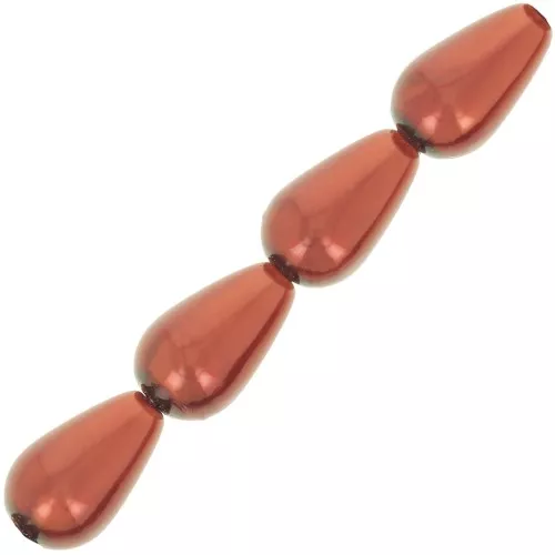 Perle Preciosa Pearshape Pearl 10x6 mm - Dark Copper x10