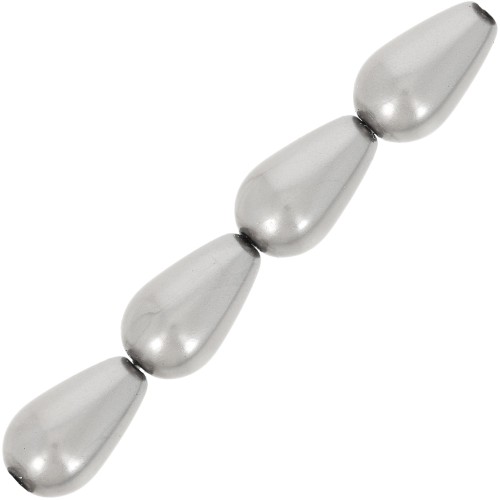 Perle Preciosa Pearshape Pearl 10x6 mm - Dark Grey x10