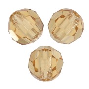 Perline rotonde sfaccettate Preciosa -Round Bead 3 mm - Light Colorado Topaz x20|raw }}