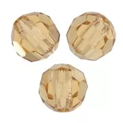 Perline rotonde sfaccettate Preciosa -Round Bead 3 mm - Light Colorado Topaz x20