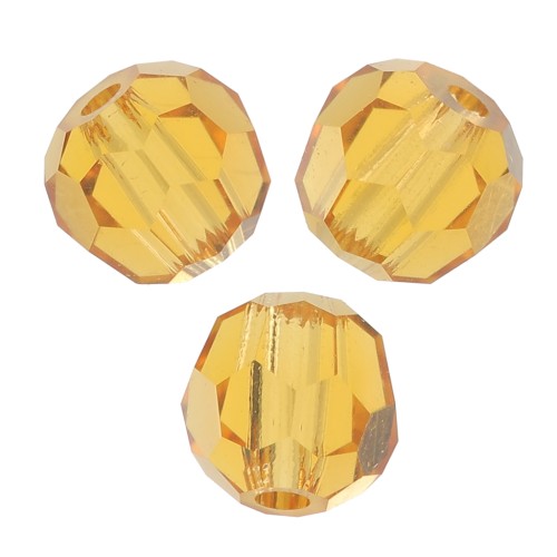 Perline sfaccettate rotonde Preciosa - Round Bead 3 mm - Topaz x20