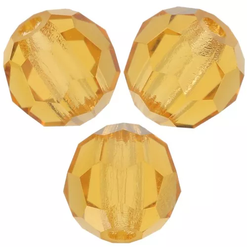 Perle sfaccettate rotonde Preciosa - Round Bead 4 mm - Topaz x20